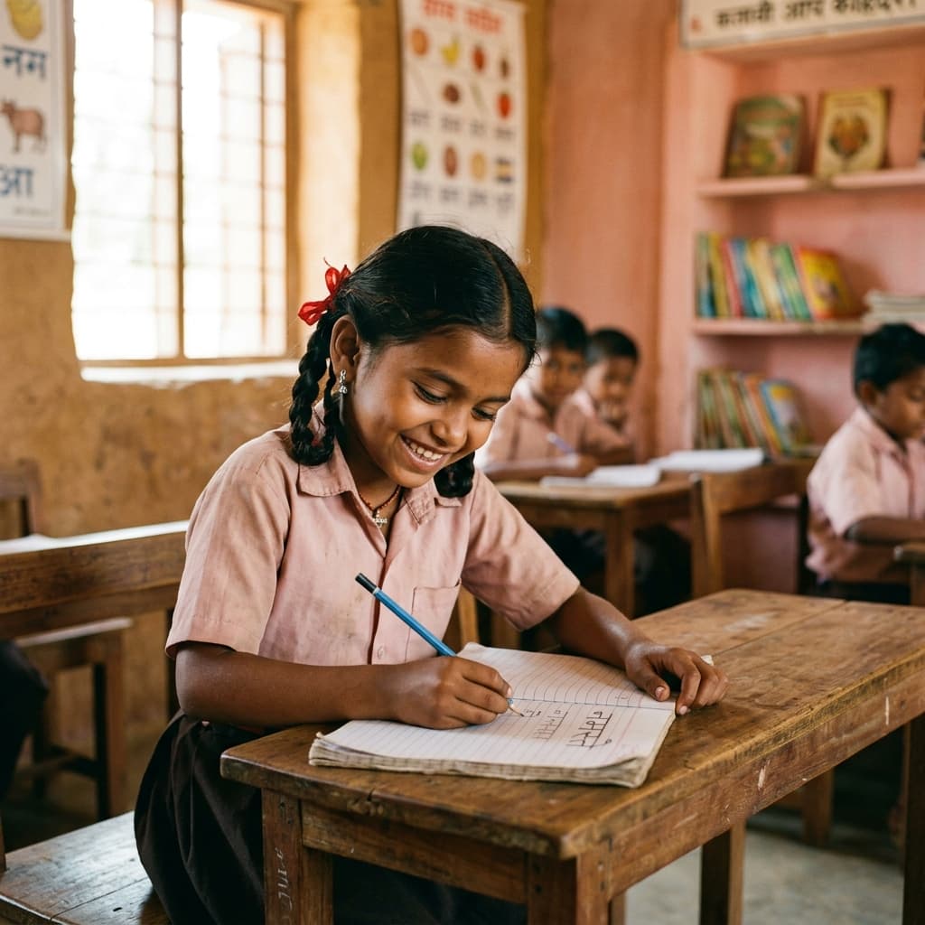 Teacher connecting with a child