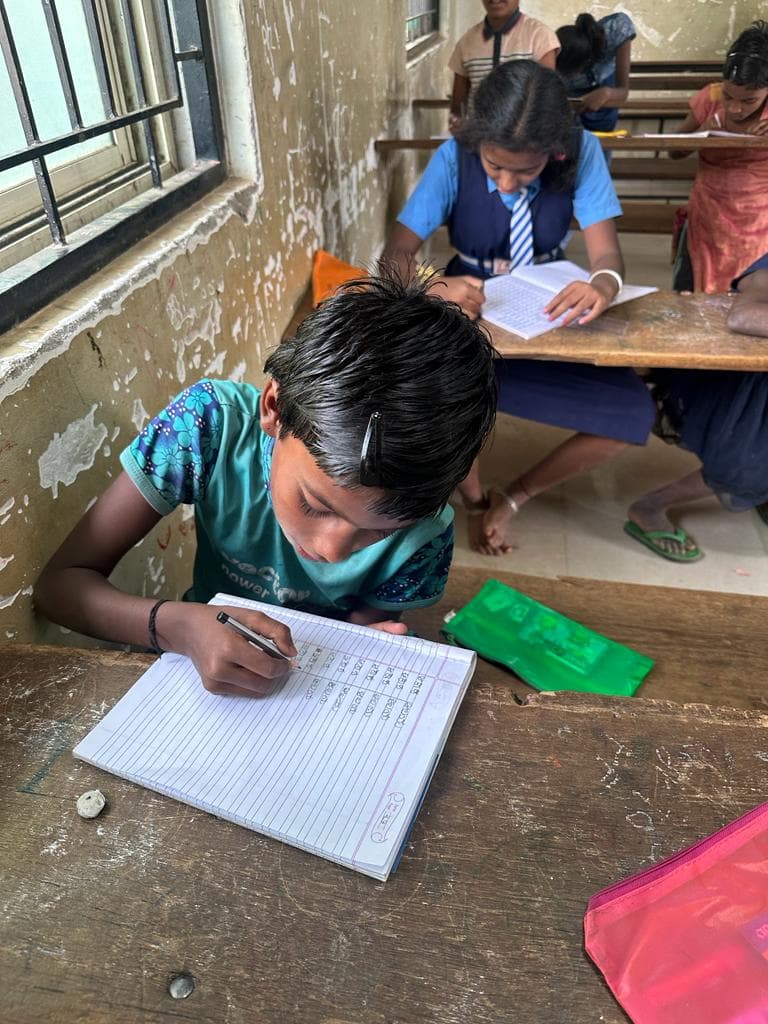 Group of students learning